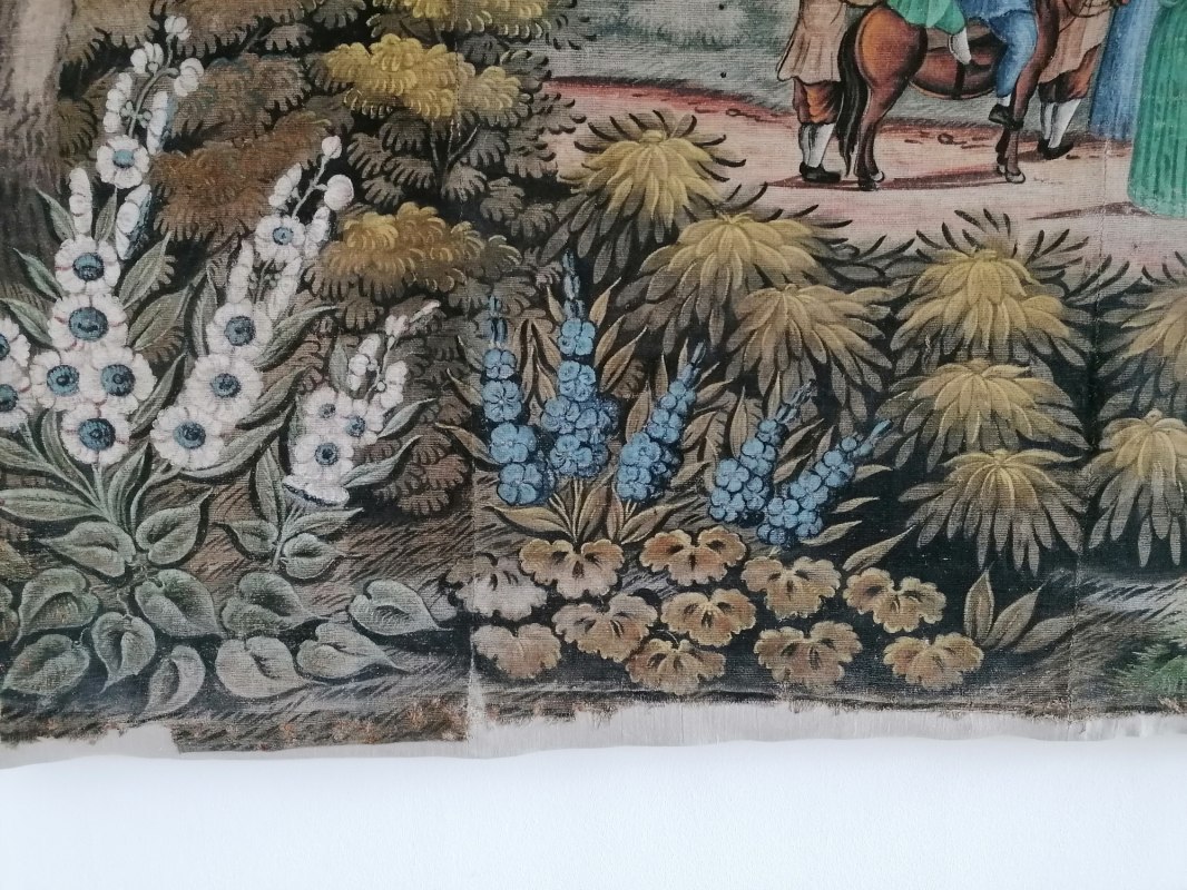 Detail Wandbespannung // © Mecklenburgisches Künstlerhaus Schloss Plüschow Detail Wandbespannung // © Mecklenburgisches Künstlerhaus Schloss Plüschow