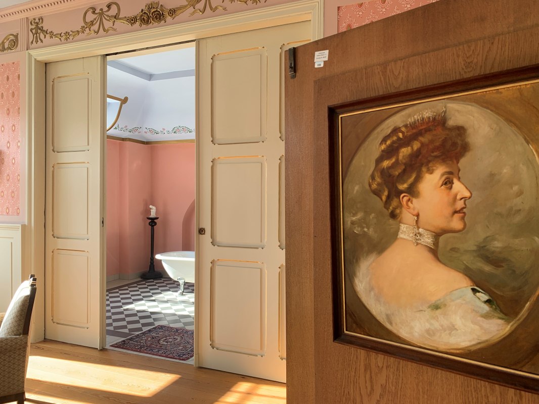 De kamer van de gravin in Kasteel Stolpe // &copy; Schloss Stolpe / Anja Batzdorf