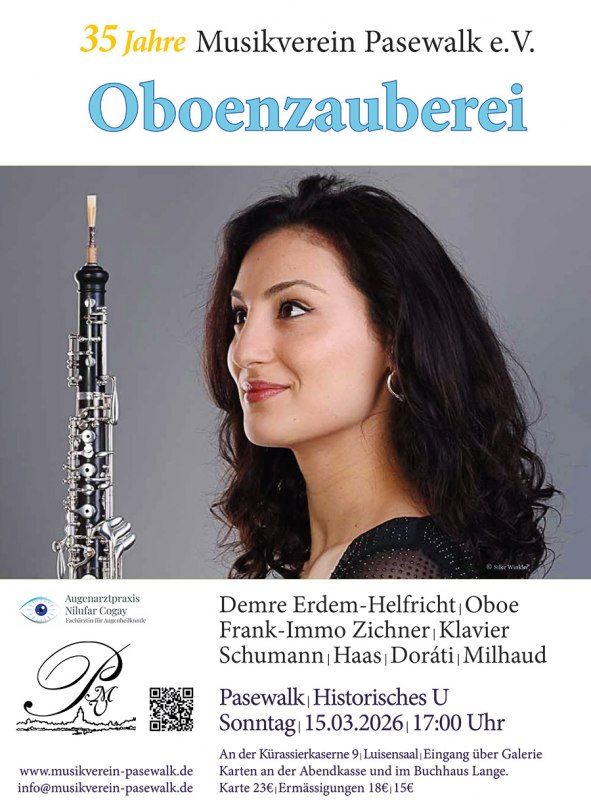 35 Jahre Musikvereins Pasewalk e. V. &ndash; Oboenzauberei, &copy; Joseph Molina, Silke Winkler